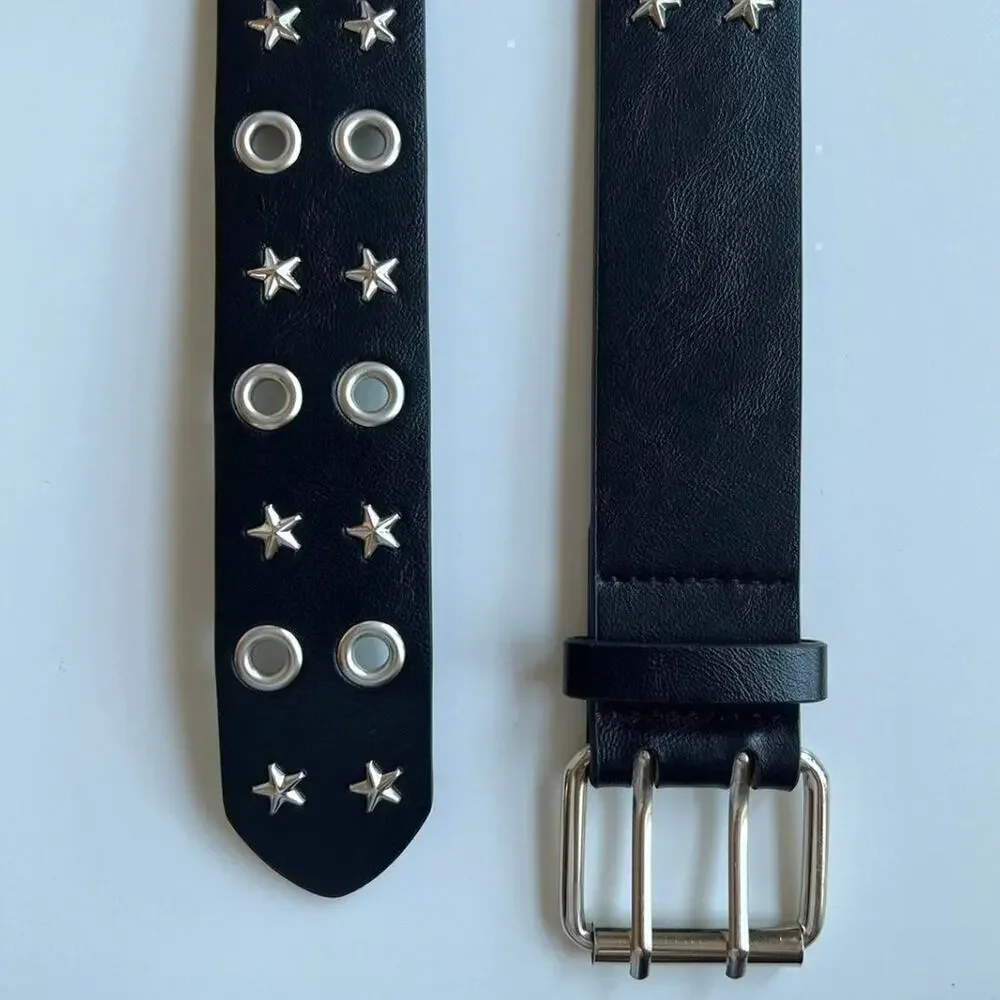Vintage black studded star western